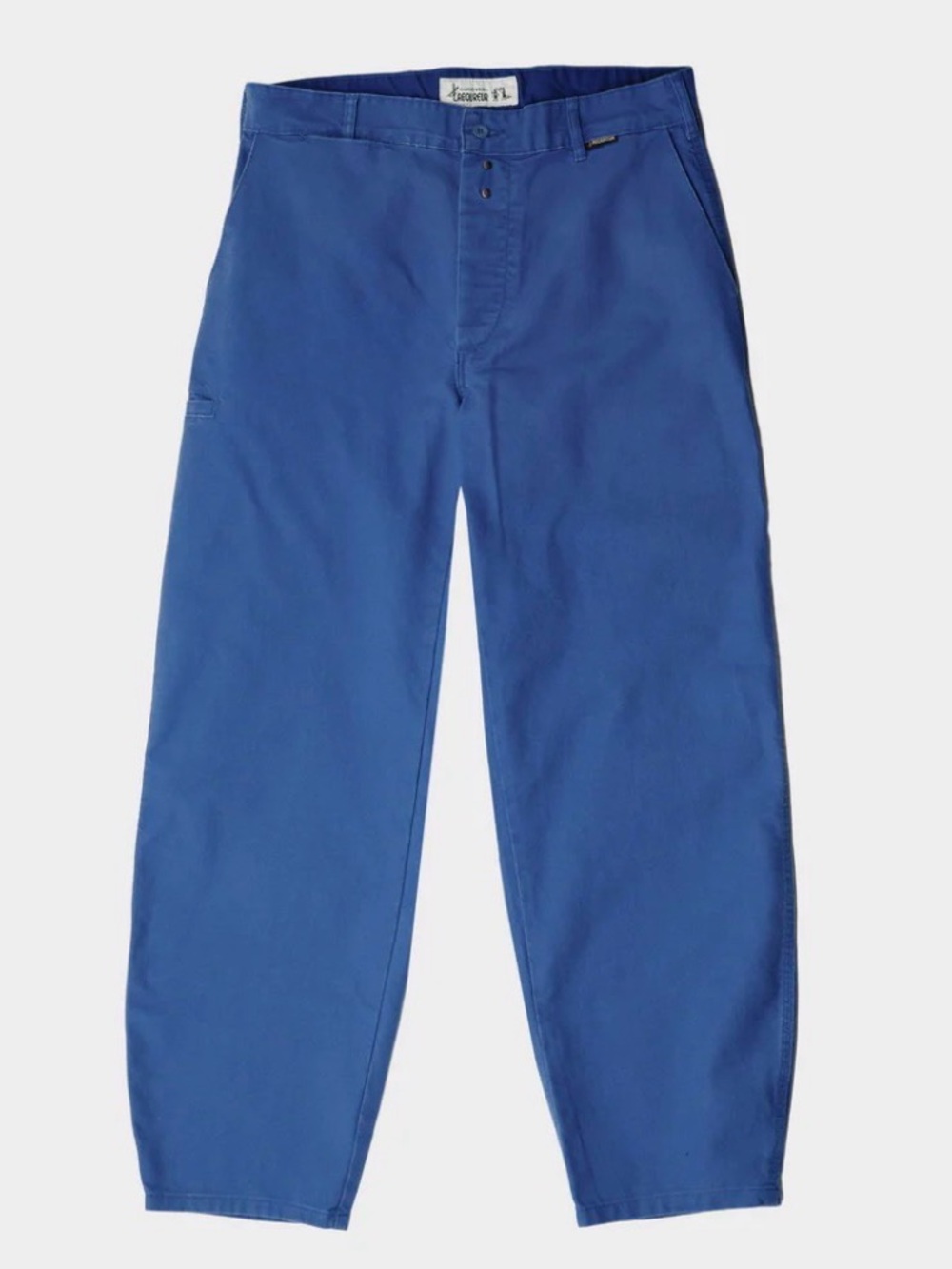 LE LABOUREUR X GARDENHEIR FRENCH COTTON FARM PANT IN STONEWASHED FRENCH BLUE